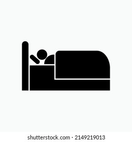 Sleep Icon. Hostel, Motel Symbol - Vector.