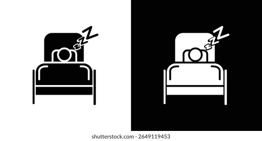 Sleep Icon Isolated flat vector in outline
