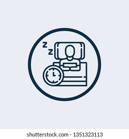 Sleep icon isolated on white background. Sleep icon in trendy design style.