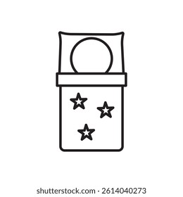 Sleep Icon line art vector