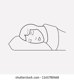 Sleep icon line element. Vector illustration of sleep icon line isolated on clean background for your web mobile app logo design.