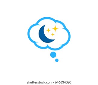 Sleep Icon Logo Design Element
