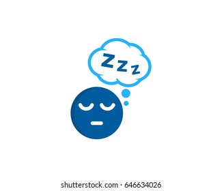 Sleep Icon Logo Design Element