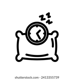 sleep icon or logo design isolated sign symbol vector illustration - high quality line style vector icon suitable for designers, web developers, displays and websites