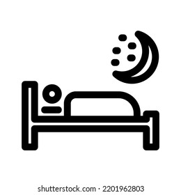 sleep icon or logo isolated sign symbol vector illustration - high quality black style vector icons
