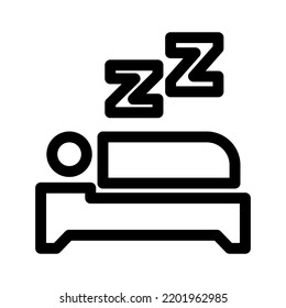 sleep icon or logo isolated sign symbol vector illustration - high quality black style vector icons
