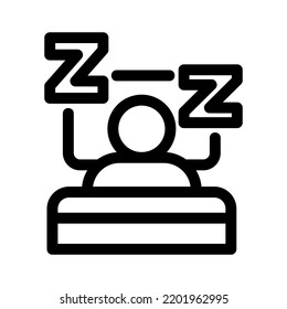 sleep icon or logo isolated sign symbol vector illustration - high quality black style vector icons
