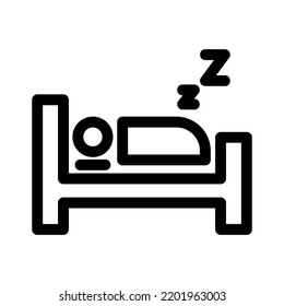 sleep icon or logo isolated sign symbol vector illustration - high quality black style vector icons

