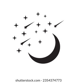Sleep icon. Moon and stars sign. Night or bed time.
icon editable stroke, sign, symbol outline line button isolated on white