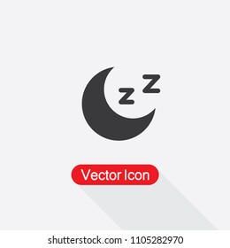 Sleep Icon, Moon Icon Vector Illustration Eps10