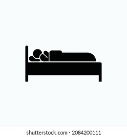 
Sleep Icon. Motel Symbol - Vector.