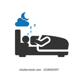 sleep icon or night flat icon