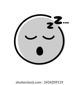 Sleep icon on white background. Abstract line design vector. Eps 10.