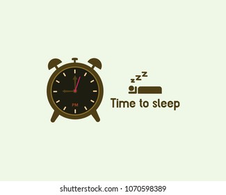 Sleep icon. schedule of daily activities design template