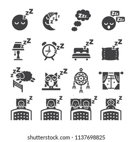 Sleep icon set