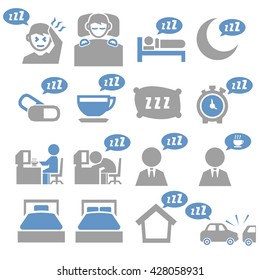 sleep icon set