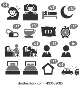 sleep icon set