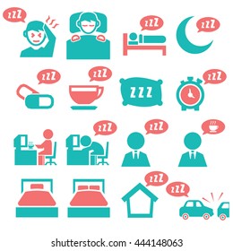sleep icon set