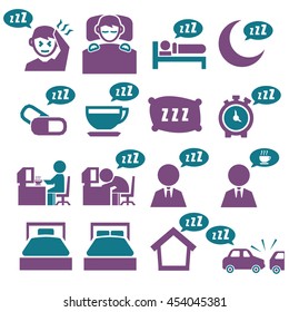 sleep icon set