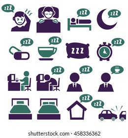 sleep icon set