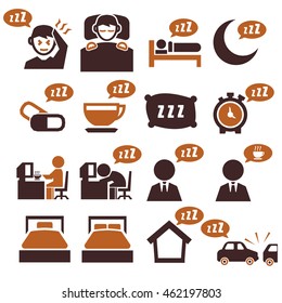 sleep icon set