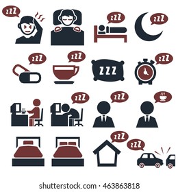 sleep icon set