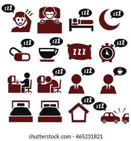 sleep icon set
