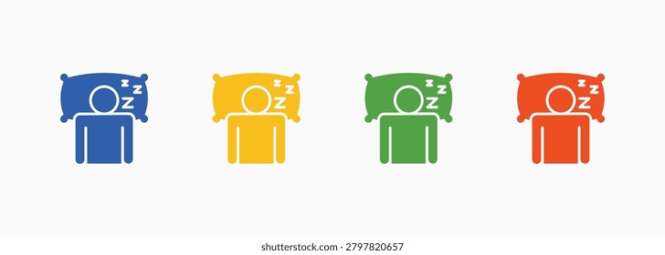 Sleep Icon Set Color Multiple Style Collection Illustration