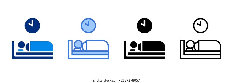 Sleep Icon Set Multiple Style Vector Illustration