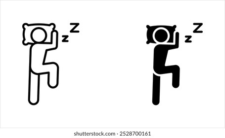 Sleep icon. set of sleeping poses Simple sleep icon for social media, app, and web design. vector illustration on white background