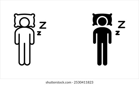 Sleep icon. set of sleeping poses Simple sleep icon for social media, app, and web design. vector illustration on white background