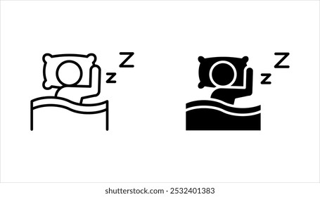 Sleep icon. set of sleeping poses Simple sleep icon for social media, app, and web design. vector illustration on white background