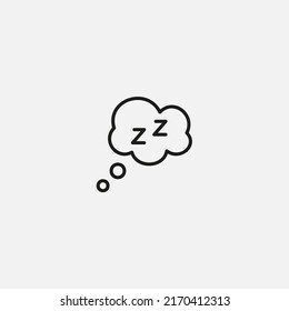 Sleep Icon Sign Vector,Symbol, Logo Illustration For Web And Mobile