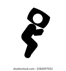 sleep icon, simple flat style, illustration, logo sign symbol pictogram template, for ui or ux isolated on white for mobile app, editable