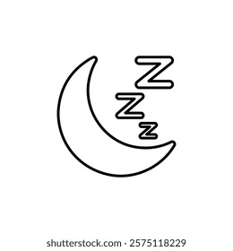 sleep icon Simple outline illustration