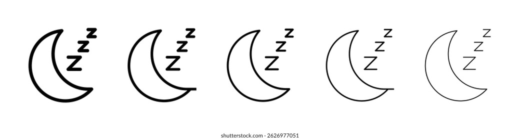 Sleep icon Simple thin line flat symbol