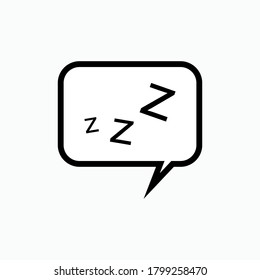 Sleep Icon. Snoring Symbol - Vector.