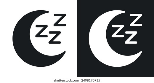 Sleep icon in solid style