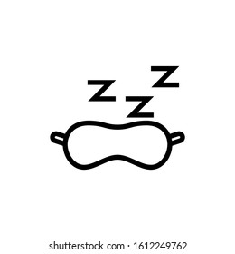Sleep icon template, Sleep symbol vector sign in outline style isolated on white background
