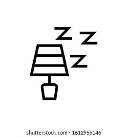 Sleep icon template, Sleep symbol vector sign in outline style isolated on white background