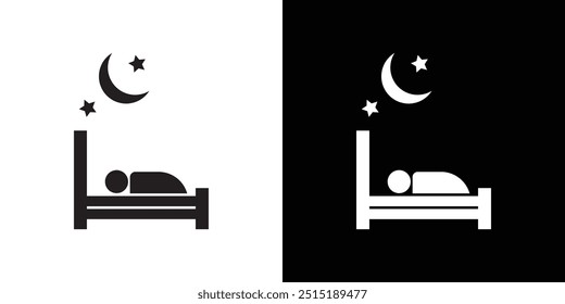 Icono de sueño Ilustración plana de línea delgada
