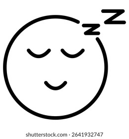 Sleep icon Thin line vector design