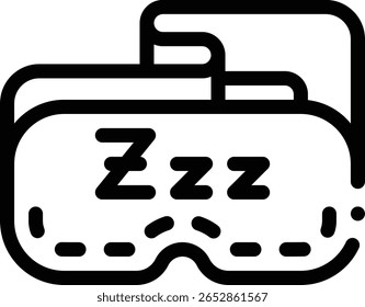 sleep icon. Thin Linear Style Design Isolated On White Background