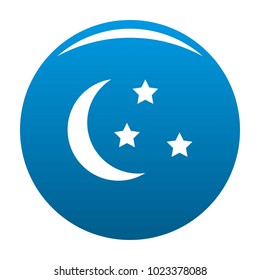 Sleep icon vector blue circle isolated on white background 