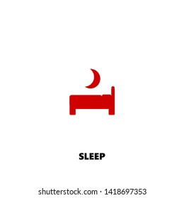 sleep icon. sleep vector design. sign design. red color