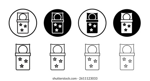 Sleep Icon Vector flat thin line illustration