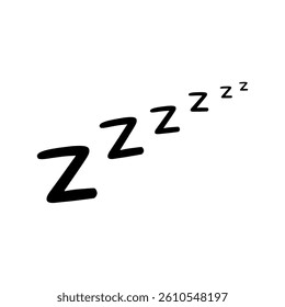 Sleep icon, Vector Illustration. Flat design style. vector sleep icon illustration isolated on White background
