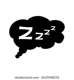 Sleep icon, Vector Illustration. Flat design style. vector sleep icon illustration isolated on White background