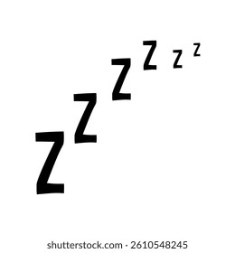 Sleep icon, Vector Illustration. Flat design style. vector sleep icon illustration isolated on White background