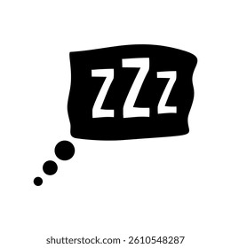 Sleep icon, Vector Illustration. Flat design style. vector sleep icon illustration isolated on White background